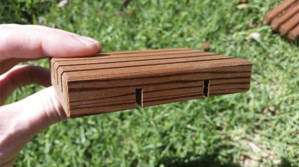 Picture of cedar wooden soap holder