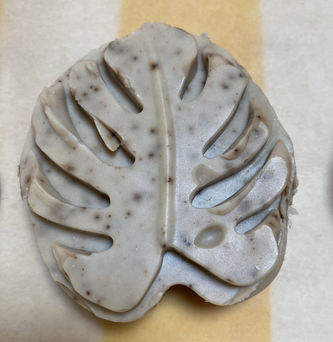 Picture of monstera shape cold process soap